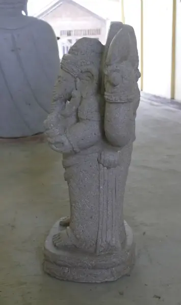 Product image 5 of the product “Standing Ganesha, 62 cm height, riverstone, stonemasony ”